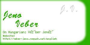 jeno veber business card